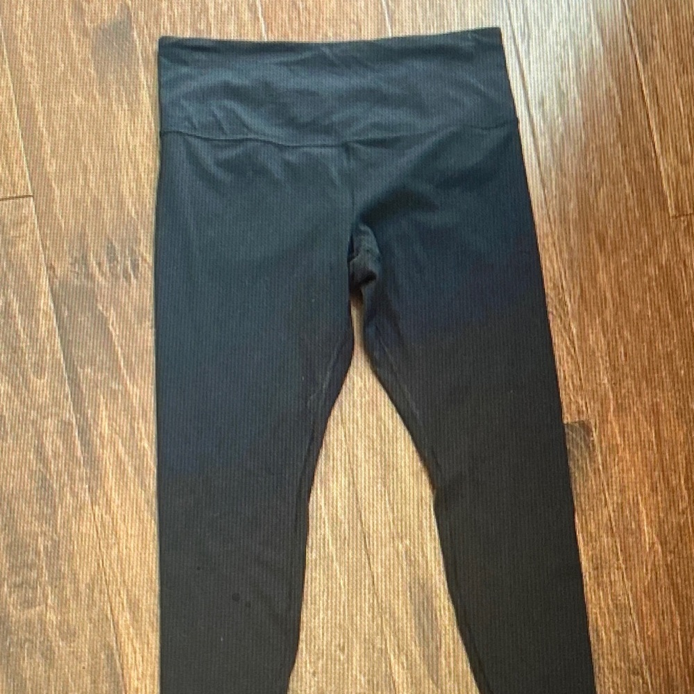 Athleta Black Kids' Fold-Over Waist Leggings